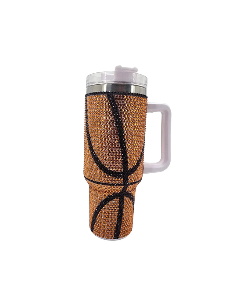 40 oz Rhinestone Basketball Tumbler