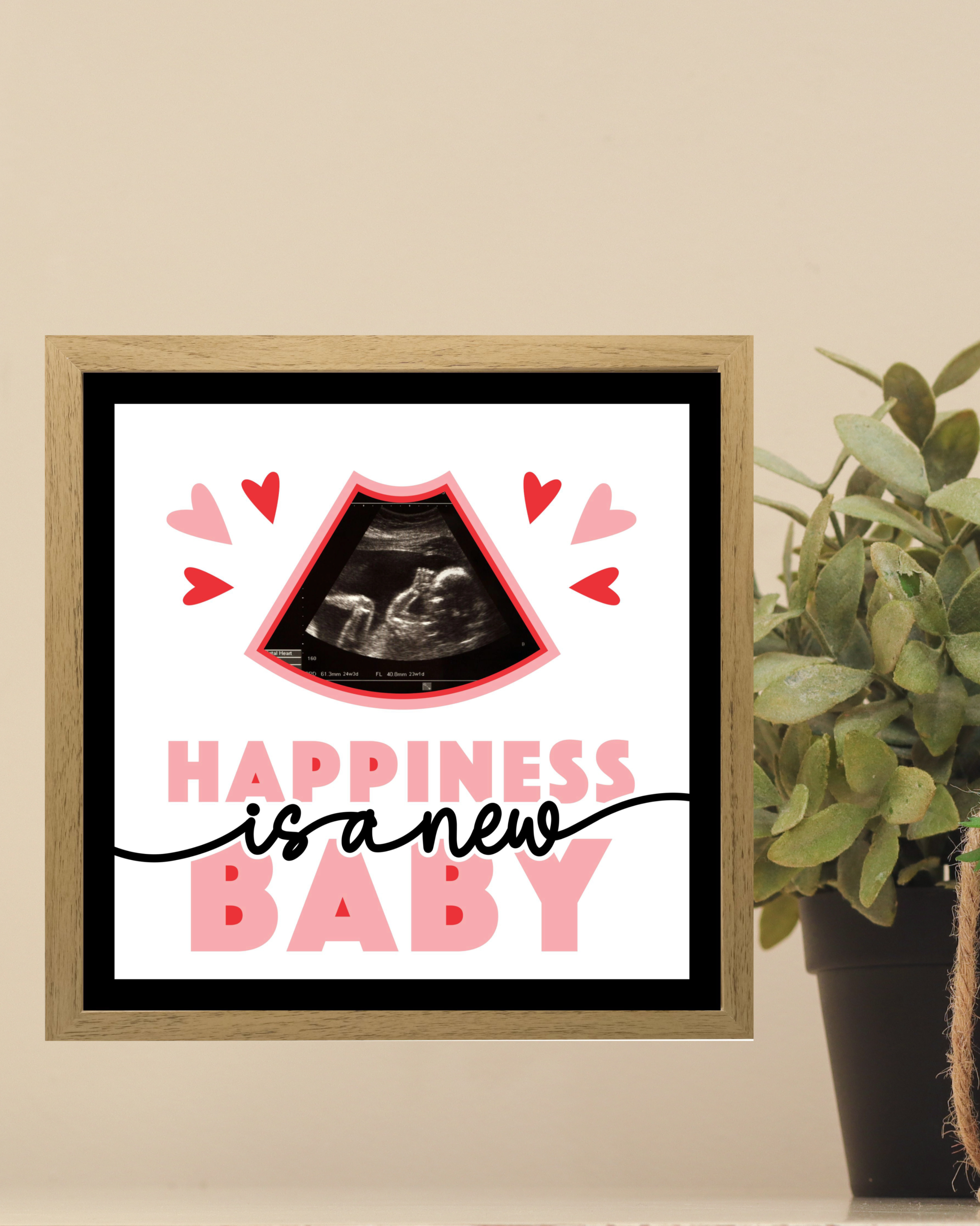 Happiness Is on the Way Baby Frame