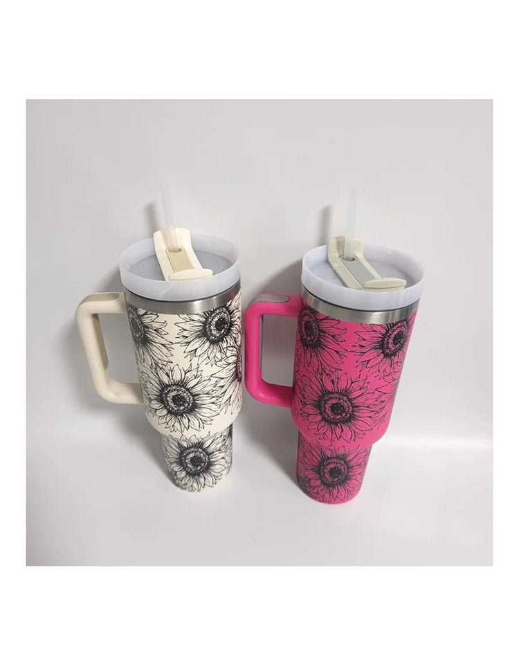40 Oz SUNFLOWER TUMBLER