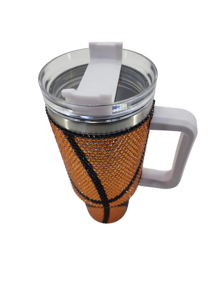 40 oz Rhinestone Basketball Tumbler